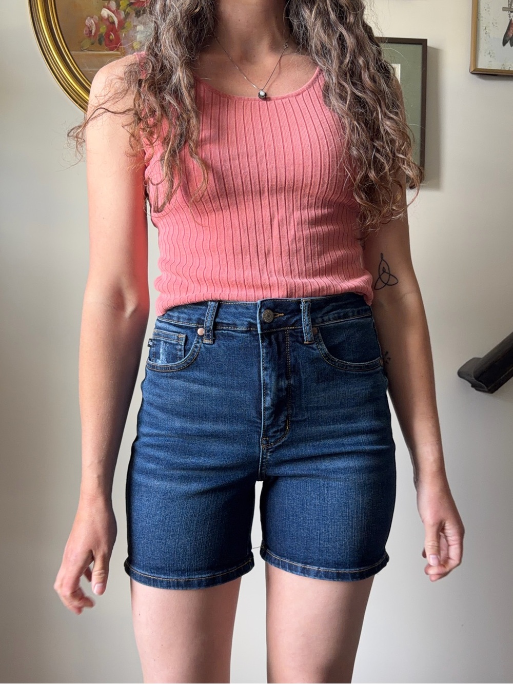 Judy Blue Dark Blue High-Rise Denim Shorts